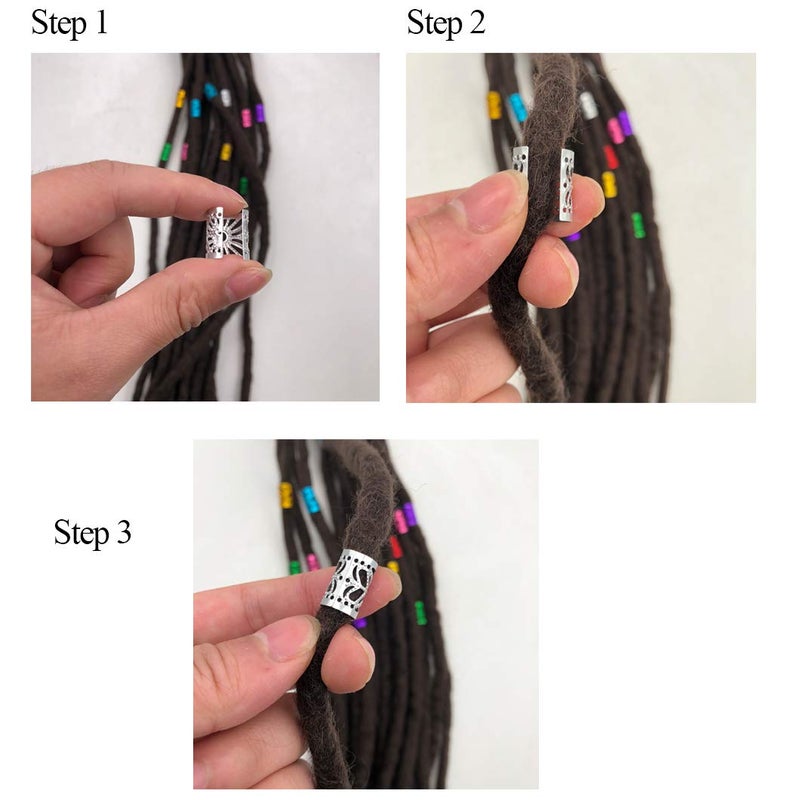 Messen 170 Pieces Dreadlocks Beads Multicolor Aluminum Dread Locks Metal Cuffs Hair Decoration Braiding Hair Jewelry (Not Break Easily) - Image 5